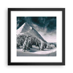 Poster in einem schwarzem Rahmen - Das Land aus Schnee und Eis - 30x30 cm