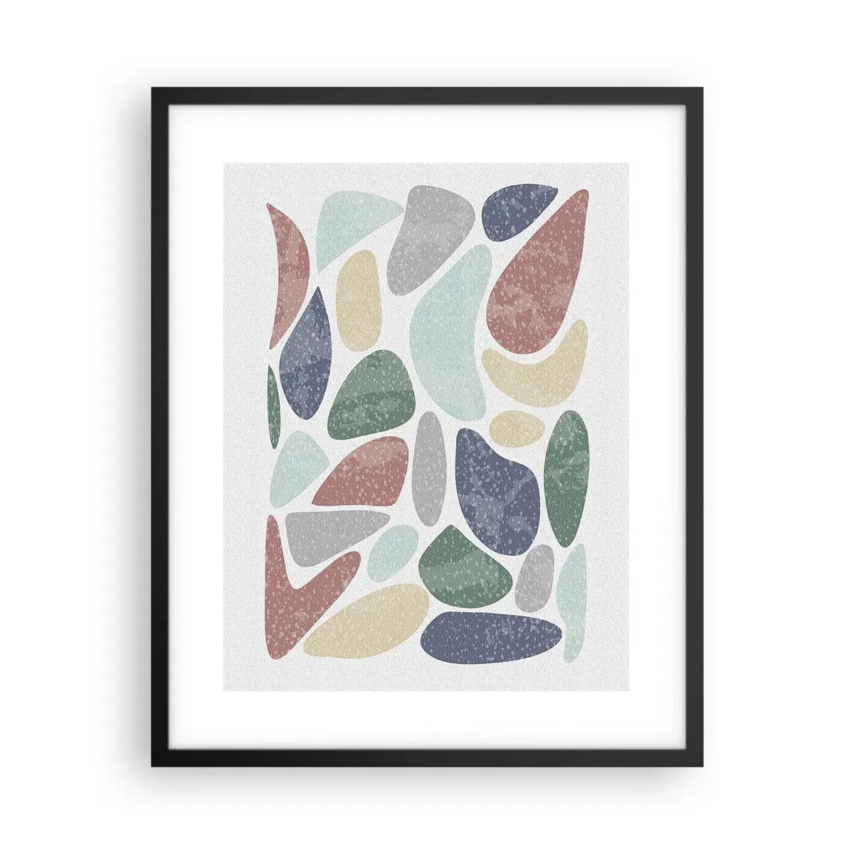 Poster in einem schwarzem Rahmen - Mosaik aus pulverförmigen Farben - 40x50 cm