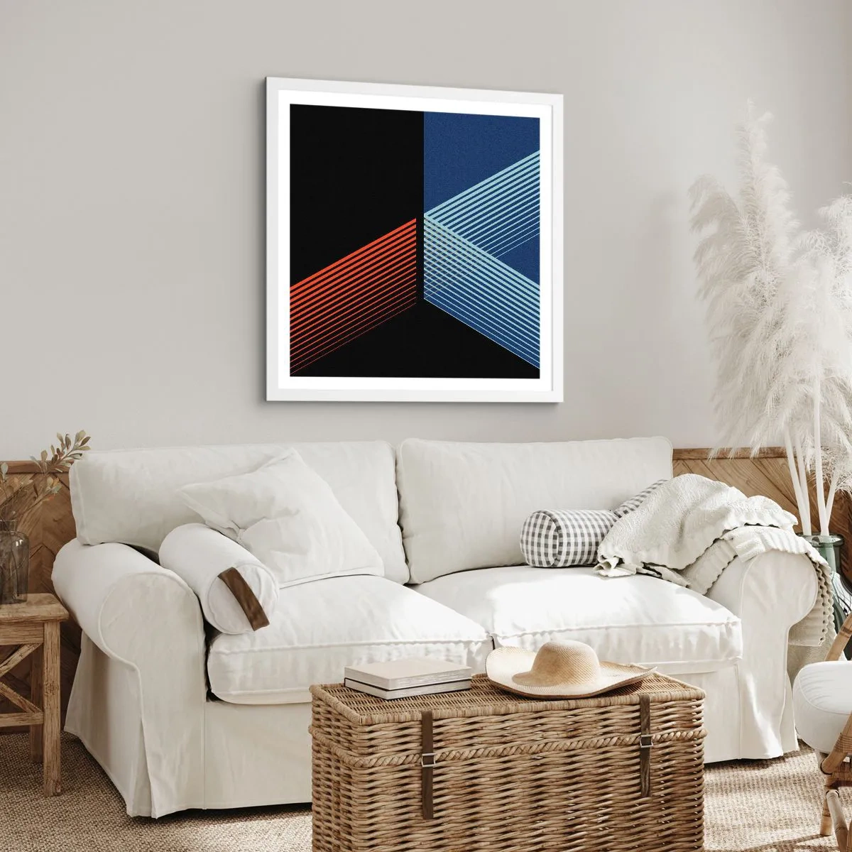 Poster in einem weißen Rahmen - Eine einfache Geschichte - 60x60 cm