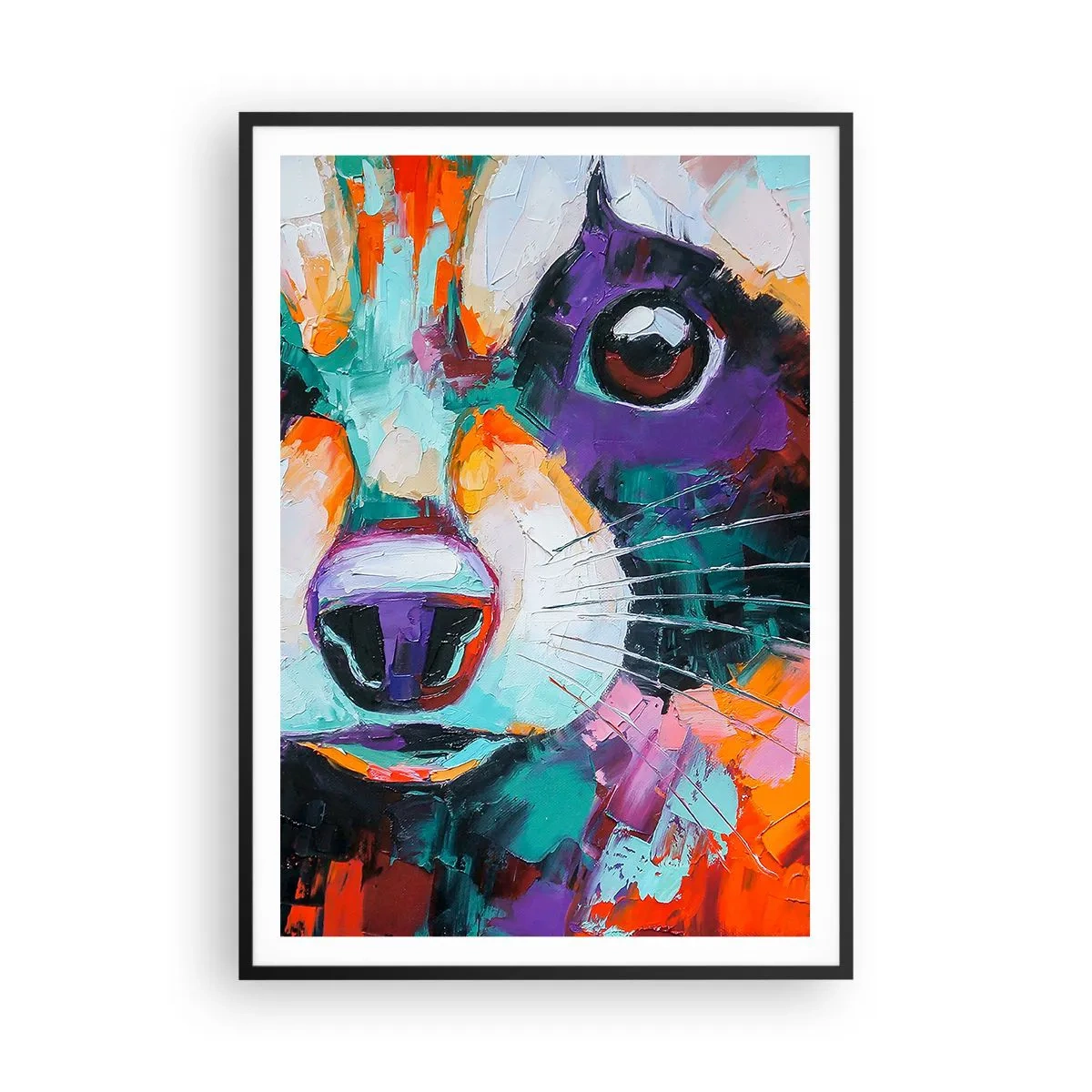 Poster in einem schwarzem Rahmen - Nur gute Emotionen - 70x100 cm