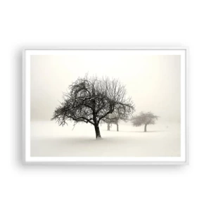 Poster in einem weißen Rahmen - Winterschlaf - 100x70 cm