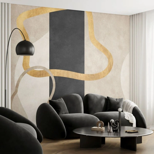 Fototapete Premium Canvas - Schleifenformen - Art Deco, Minimalismus, Abstraktionismus - 250x175 cm