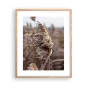 Poster in einem Rahmen aus heller Eiche - Zeit, mit dem Wind zu gehen - 40x50 cm