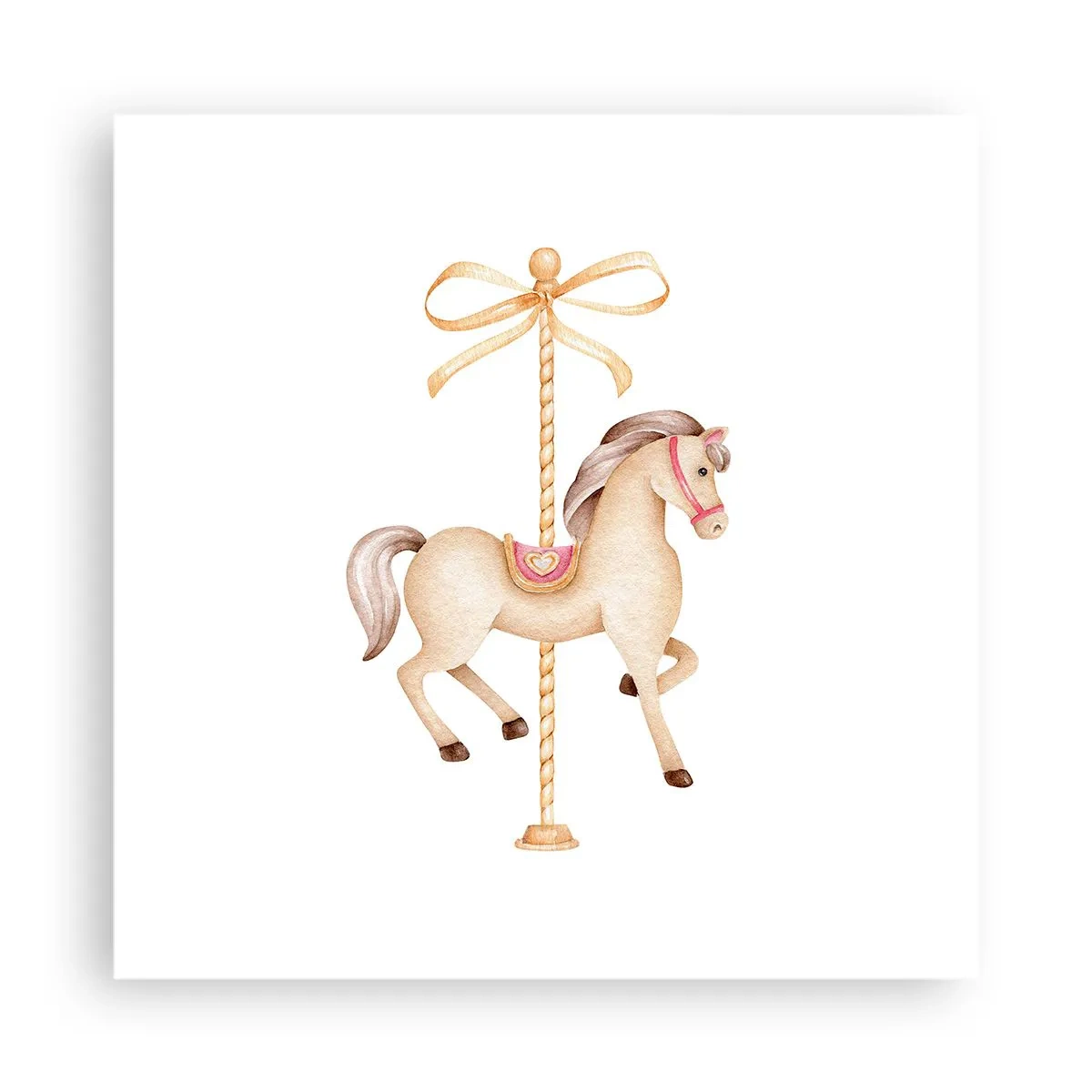 Poster - Anmutiger Trab - 40x40 cm