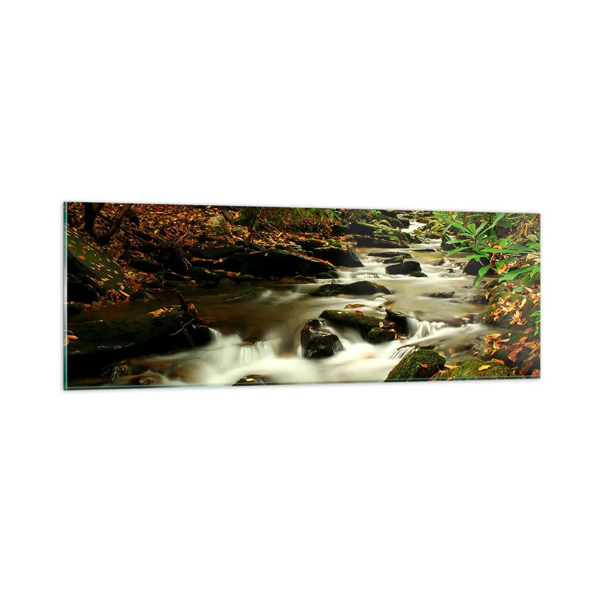 Glasbild - Bild auf glas - Wie flüssiges Silber - 90x30 cm