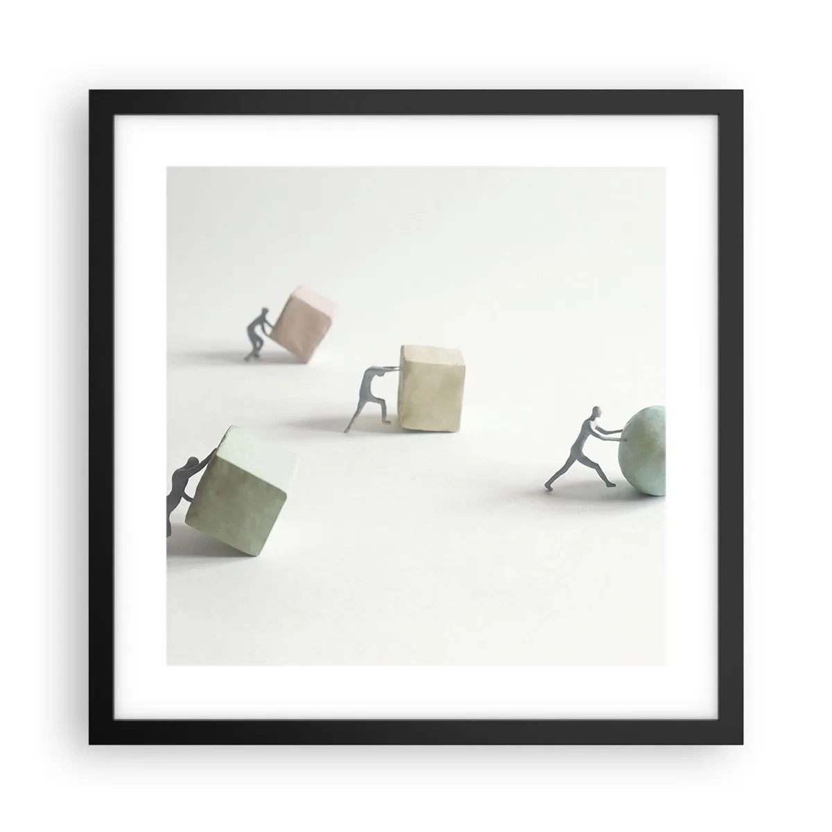 Poster in einem schwarzem Rahmen - Pures Leben - 40x40 cm