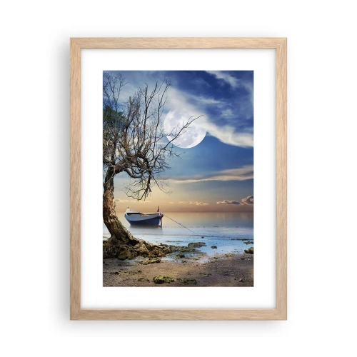 Poster in einem Rahmen aus heller Eiche - Ist das das Ende oder der Anfang? - 30x40 cm