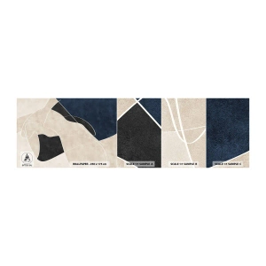 Fototapetenmuster Standard Eco - Abstrakte Komposition – Farbkontrast - Modern, Abstraktion, Stück - 100x30 cm