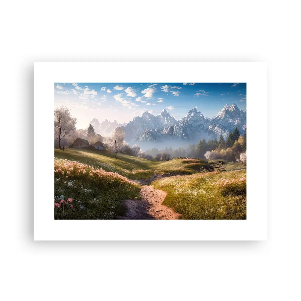 Poster - Idyllisches Tal - 40x30 cm