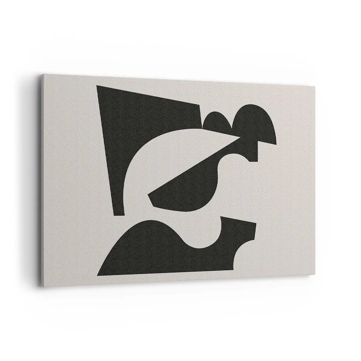 Bild auf Leinwand - Leinwandbild - Abstrakte geometrische Komposition in Schwarz und Weiß - 100x70cm - Zum Selbstbauen - Moderne Wanddekoration für Wohnzimmer und Schlafzimmer ARTTOR