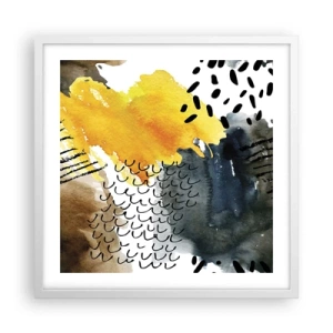 Poster in einem weißen Rahmen - Ein Treffen der Elemente der Natur - 50x50 cm