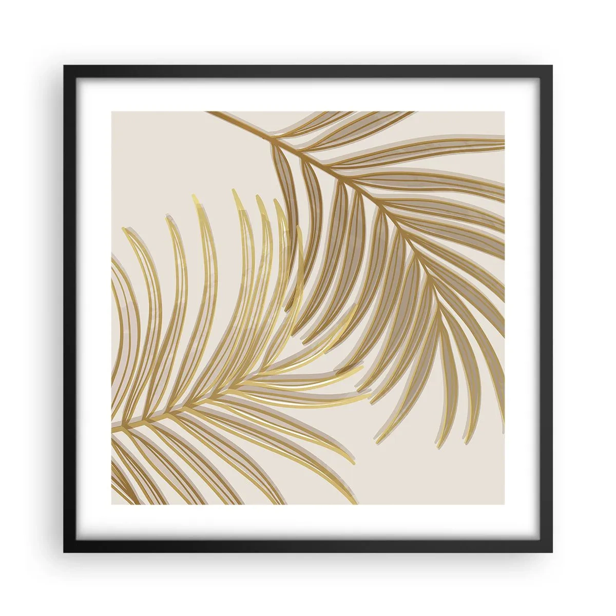 Poster in einem schwarzem Rahmen - Goldene Palme! - 50x50 cm
