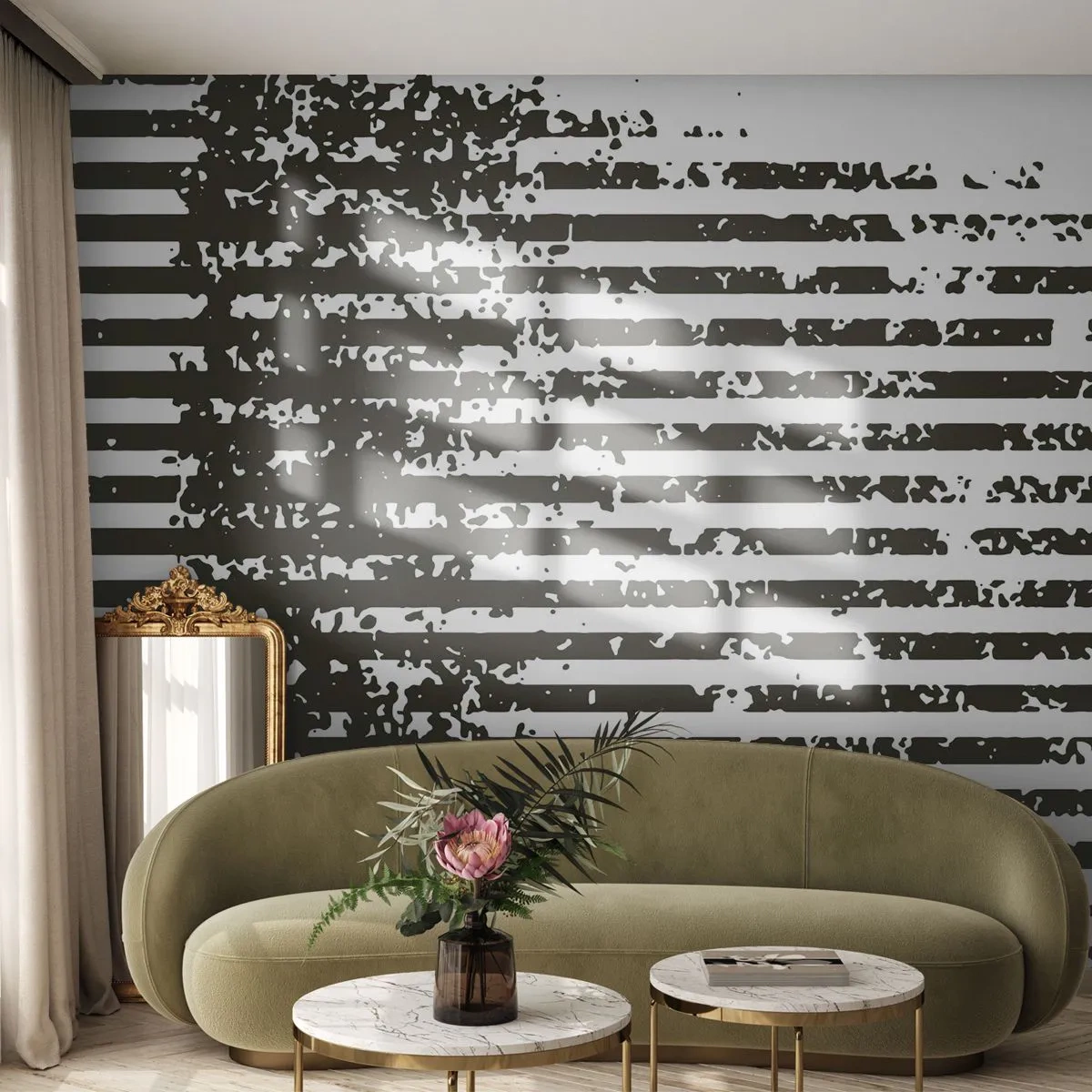 Fototapete Premium Canvas - Rhythmus und Rauschen - Abstraktion, Stück, Grafik - 250x175 cm