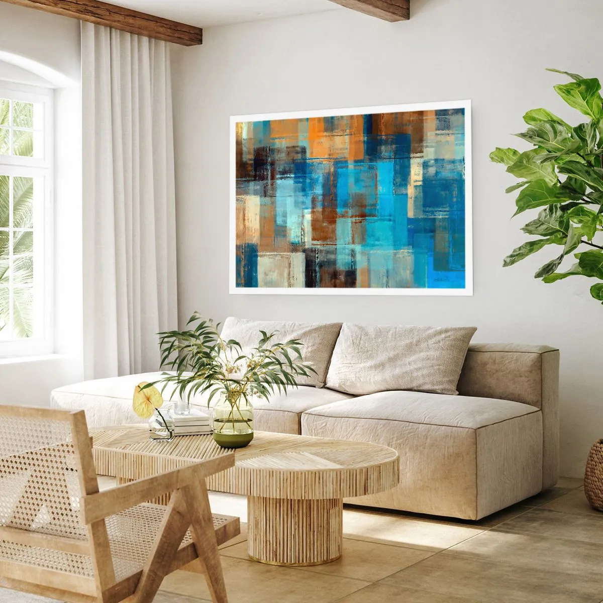 Poster - Durch den blauen Schleier - 40x30 cm