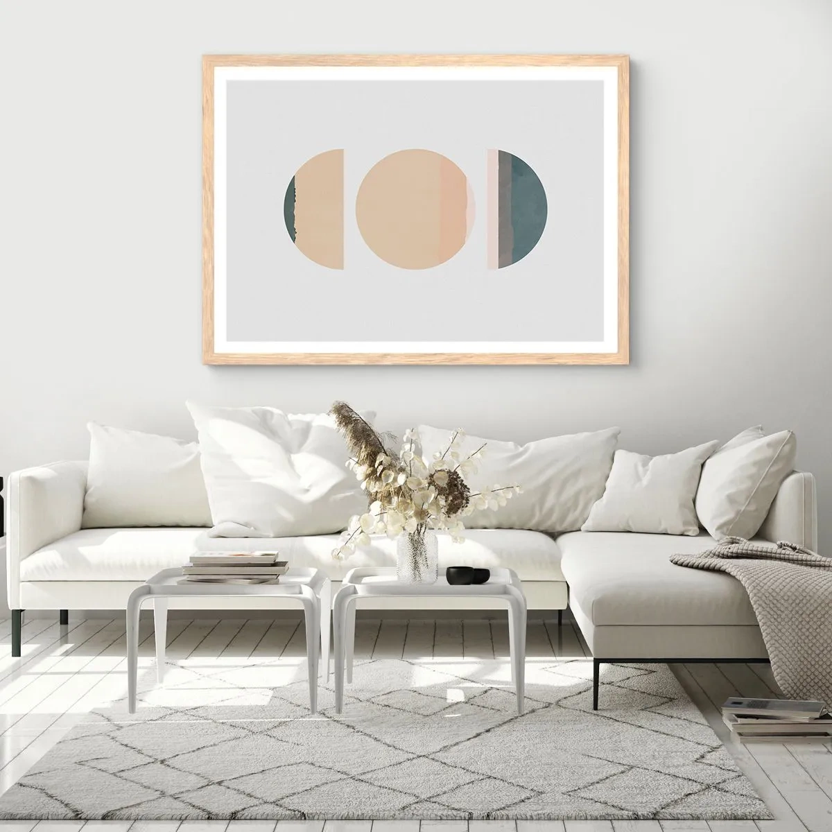 Poster in einem Rahmen aus heller Eiche - Ein Rad hinter dem anderen… - 100x70 cm