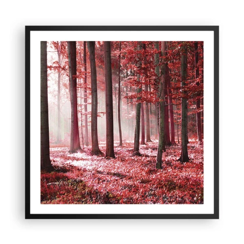 Poster in einem schwarzem Rahmen - Rot ist genauso schön - 60x60 cm