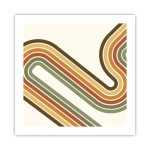 Poster - Zickzack zum Ziel - 50x50 cm