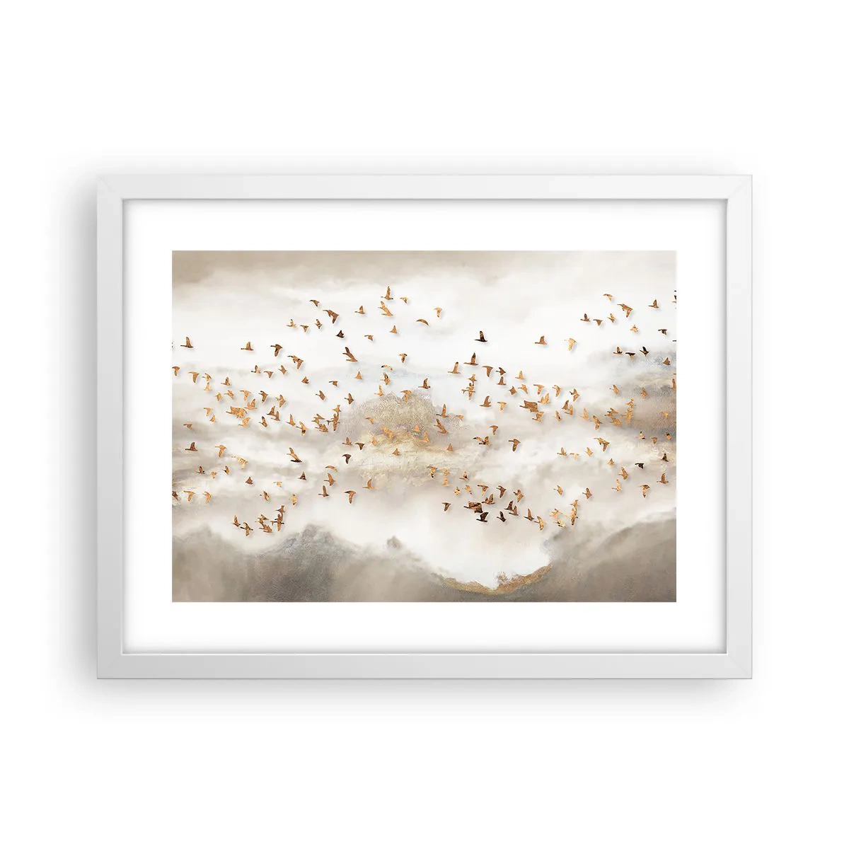 Poster in einem weißen Rahmen - Es ist schon die Zeit… - 40x30 cm