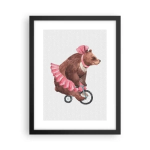 Poster in einem schwarzem Rahmen - Was für ein Affentheater! - 30x40 cm