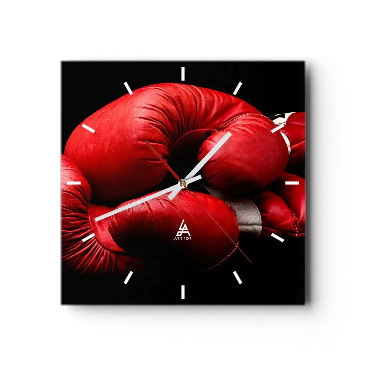 Wanduhr - Glasuhr - Die Emotionen des Kampfes liegen hinter uns - 40x40 cm