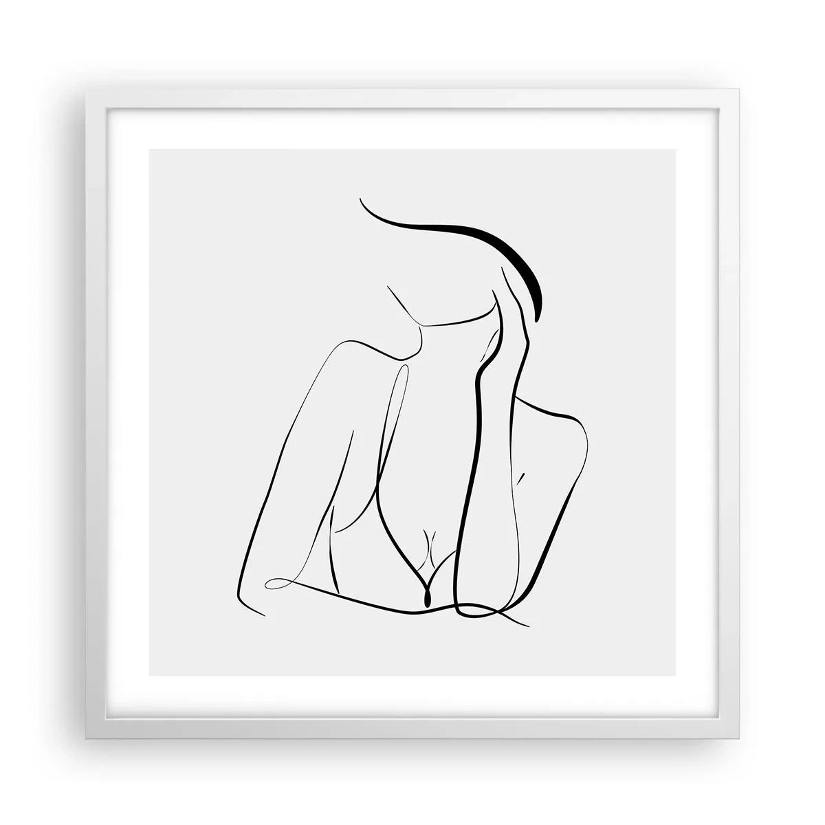 Poster in einem weißen Rahmen - Auf der Traumwelle - 50x50 cm