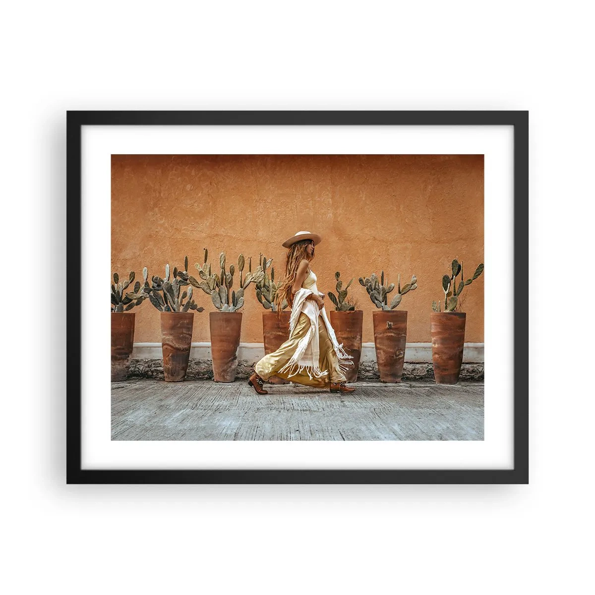 Poster in einem schwarzem Rahmen - Hippie-Stil - 50x40 cm