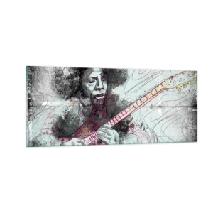 Glasbild - Bild auf glas - Auf den Wellen der Musik - 100x40 cm