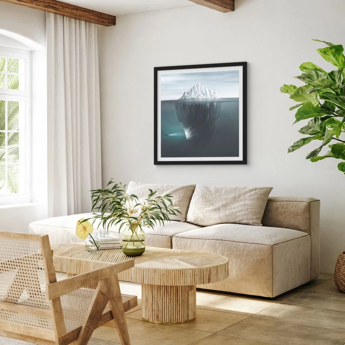 Poster in einem schwarzem Rahmen - Unterwassergeheimnis - 30x30 cm