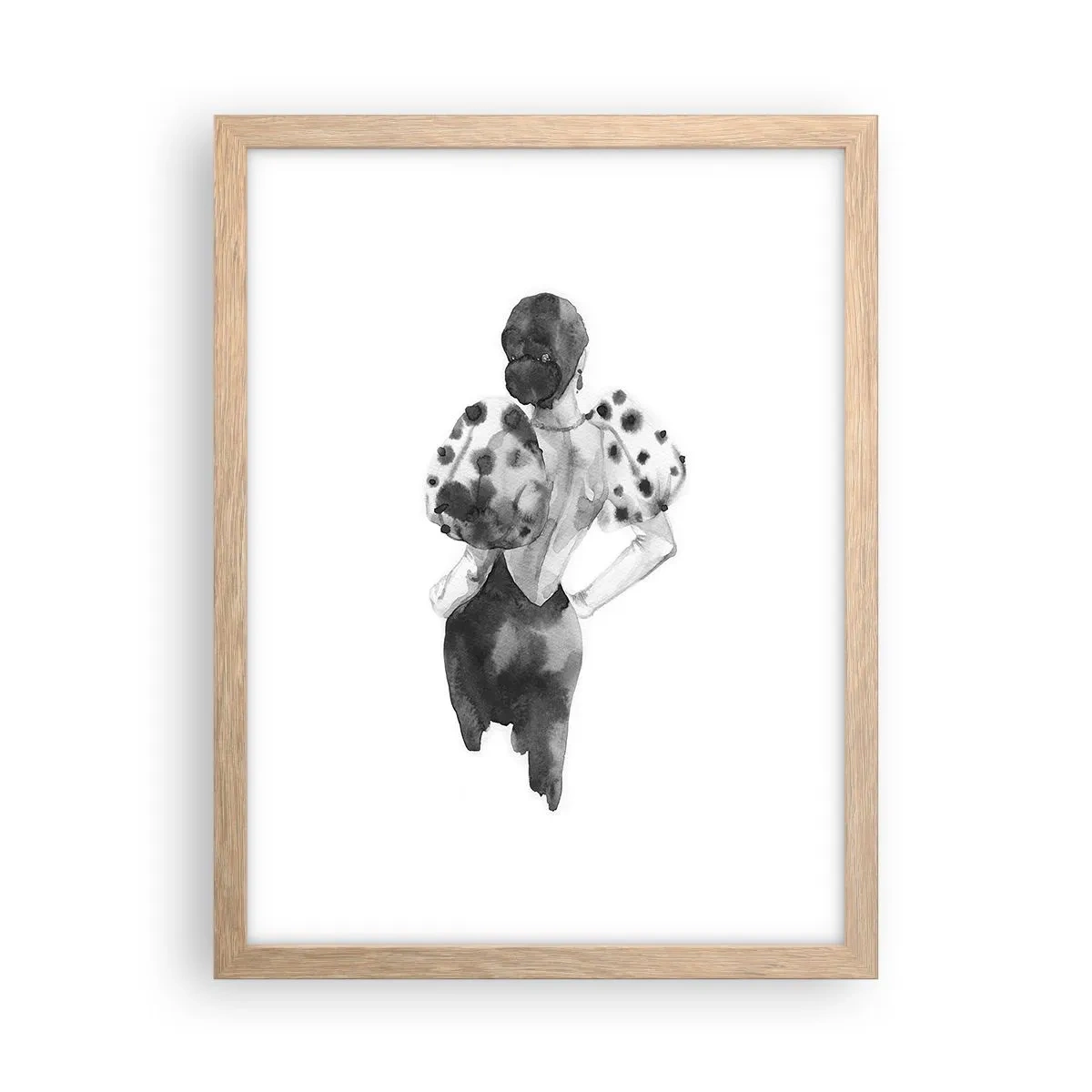 Poster in einem Rahmen aus heller Eiche - Sie ging direkt vorbei - 30x40 cm