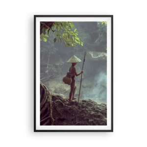 Poster in einem schwarzem Rahmen - Befreundet mit der Natur - 61x91 cm