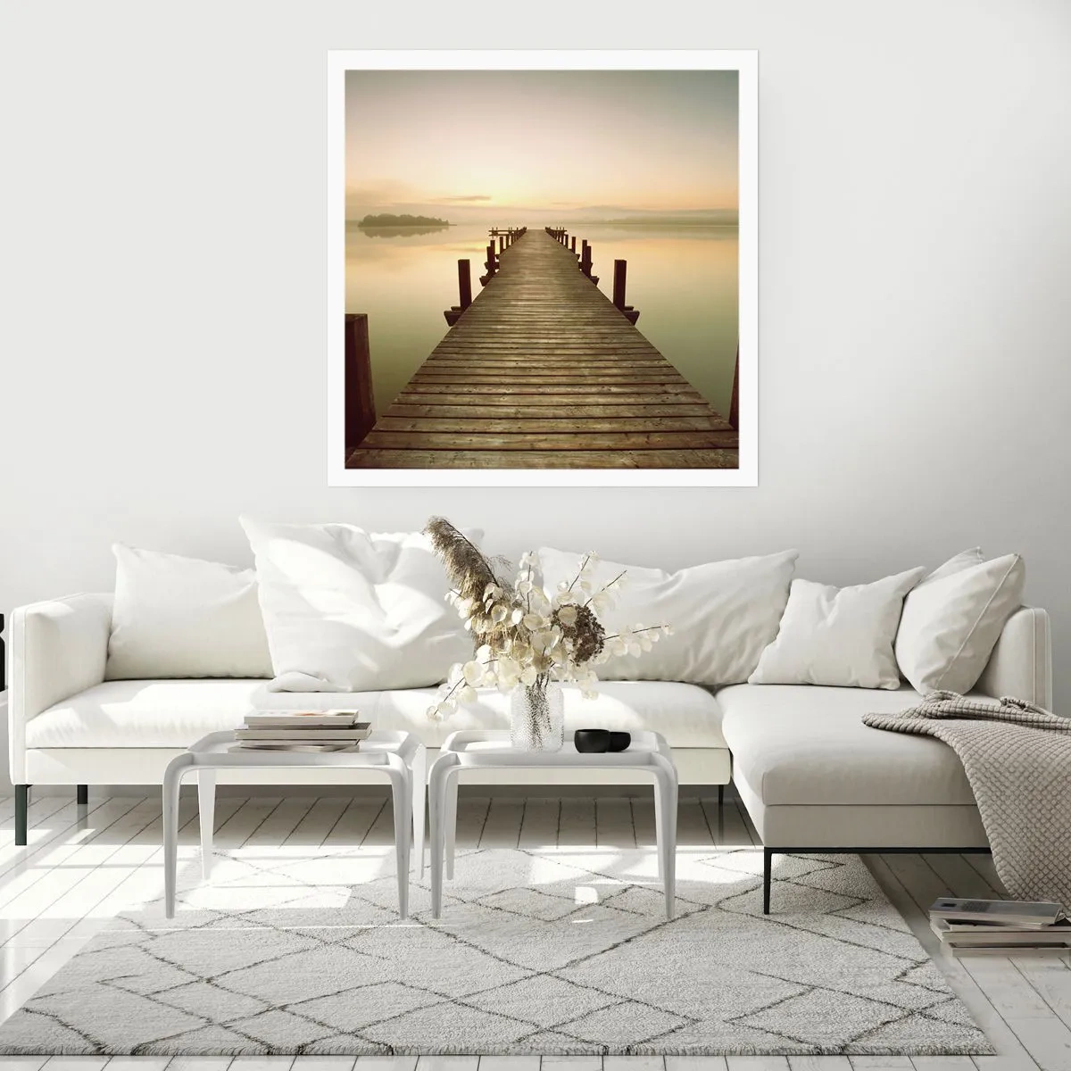 Poster - Tagesanbruch, Morgendämmerung, Licht - 50x50 cm