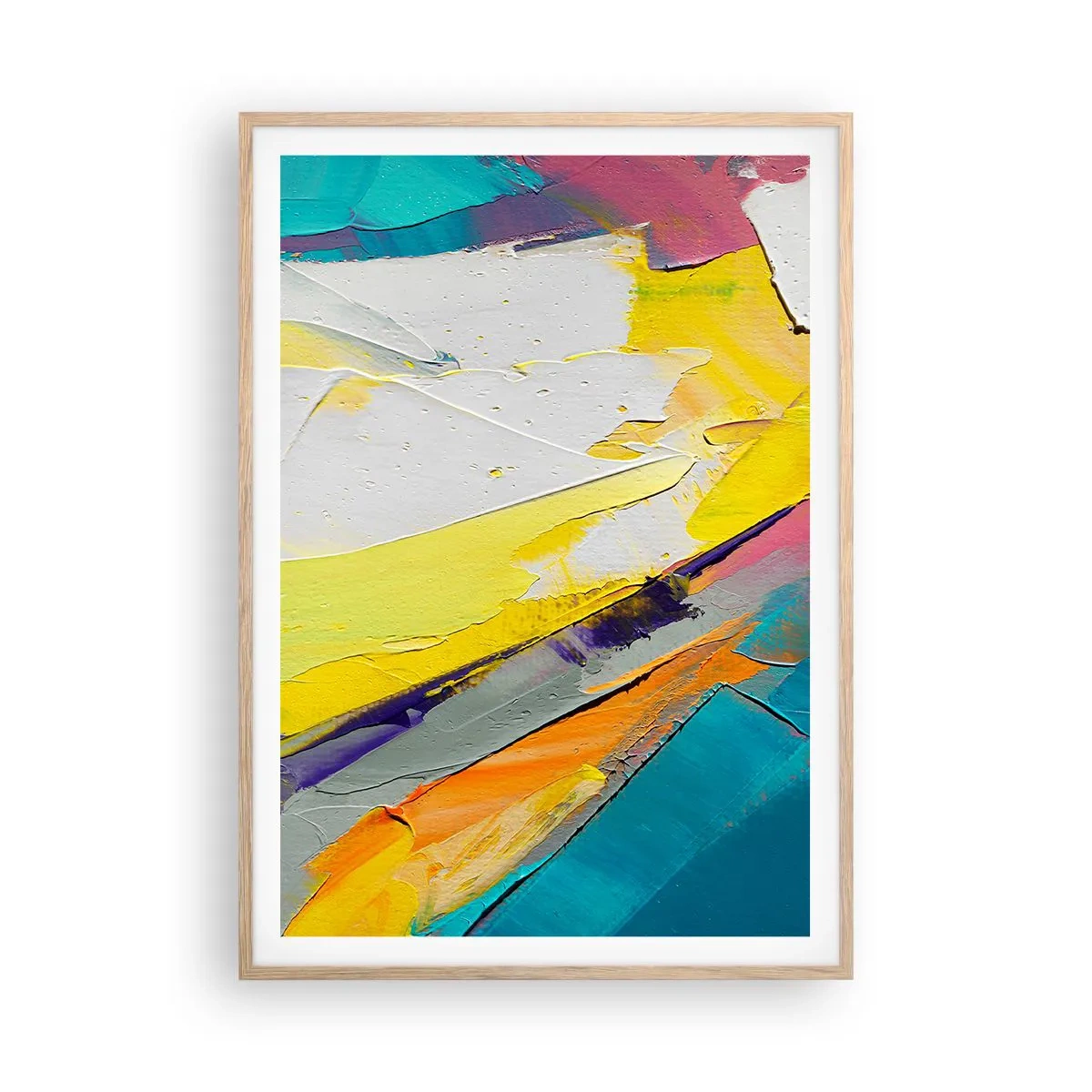 Poster in einem Rahmen aus heller Eiche - Die Anatomie des Lichts - 70x100 cm