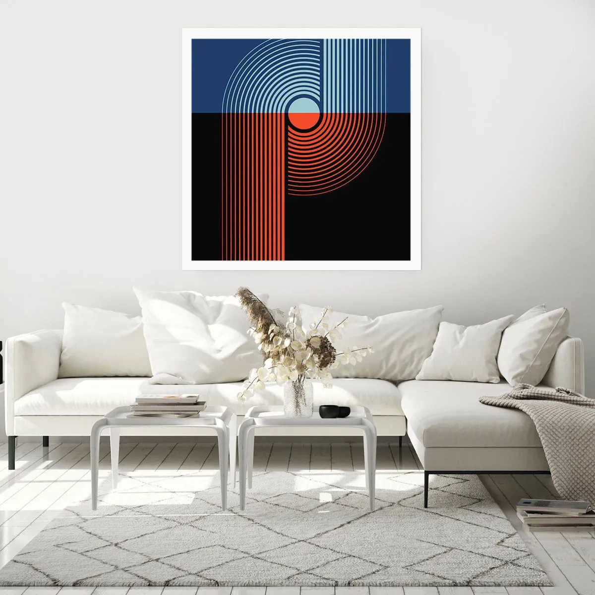 Poster - In einer geometrischen Umarmung - 40x40 cm