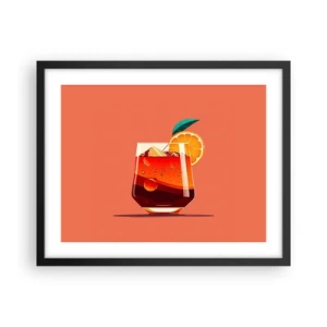 Poster in einem schwarzem Rahmen - Sommerliche Erfrischung - 50x40 cm