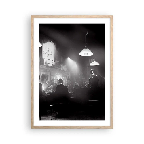 Poster in einem Rahmen aus heller Eiche - In Jazz-Atmosphäre - 50x70 cm