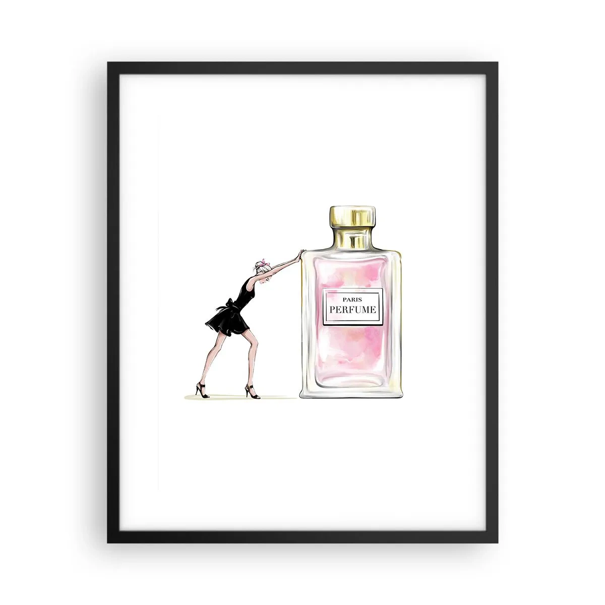 Poster in einem schwarzem Rahmen - Essenz der Weiblichkeit - 40x50 cm