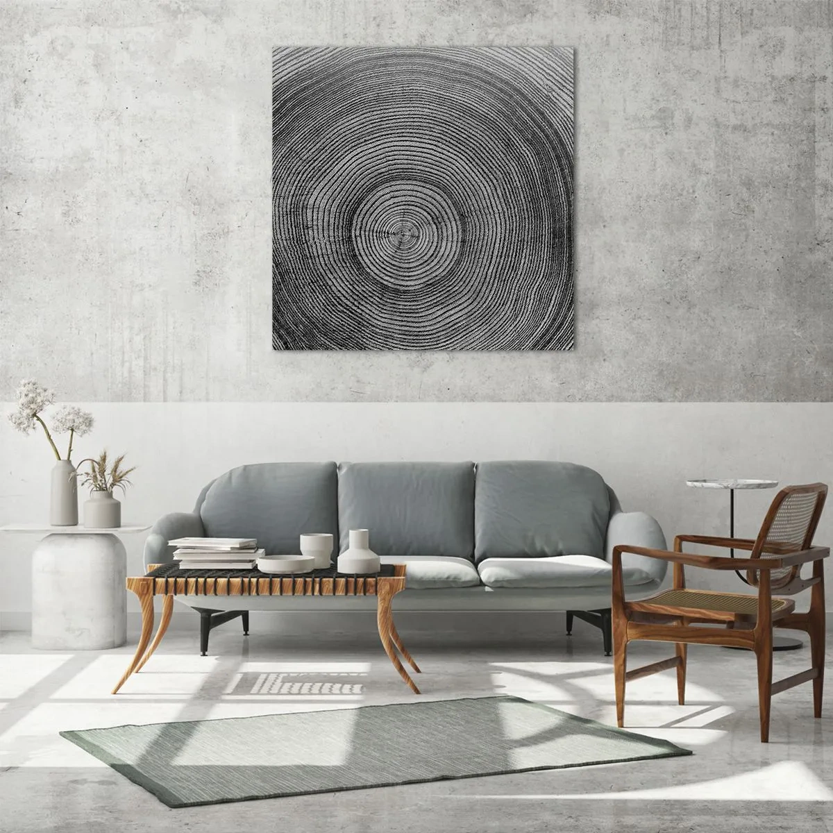 Glasbild - Bild auf glas - Zeichen der Zeit - 70x70 cm