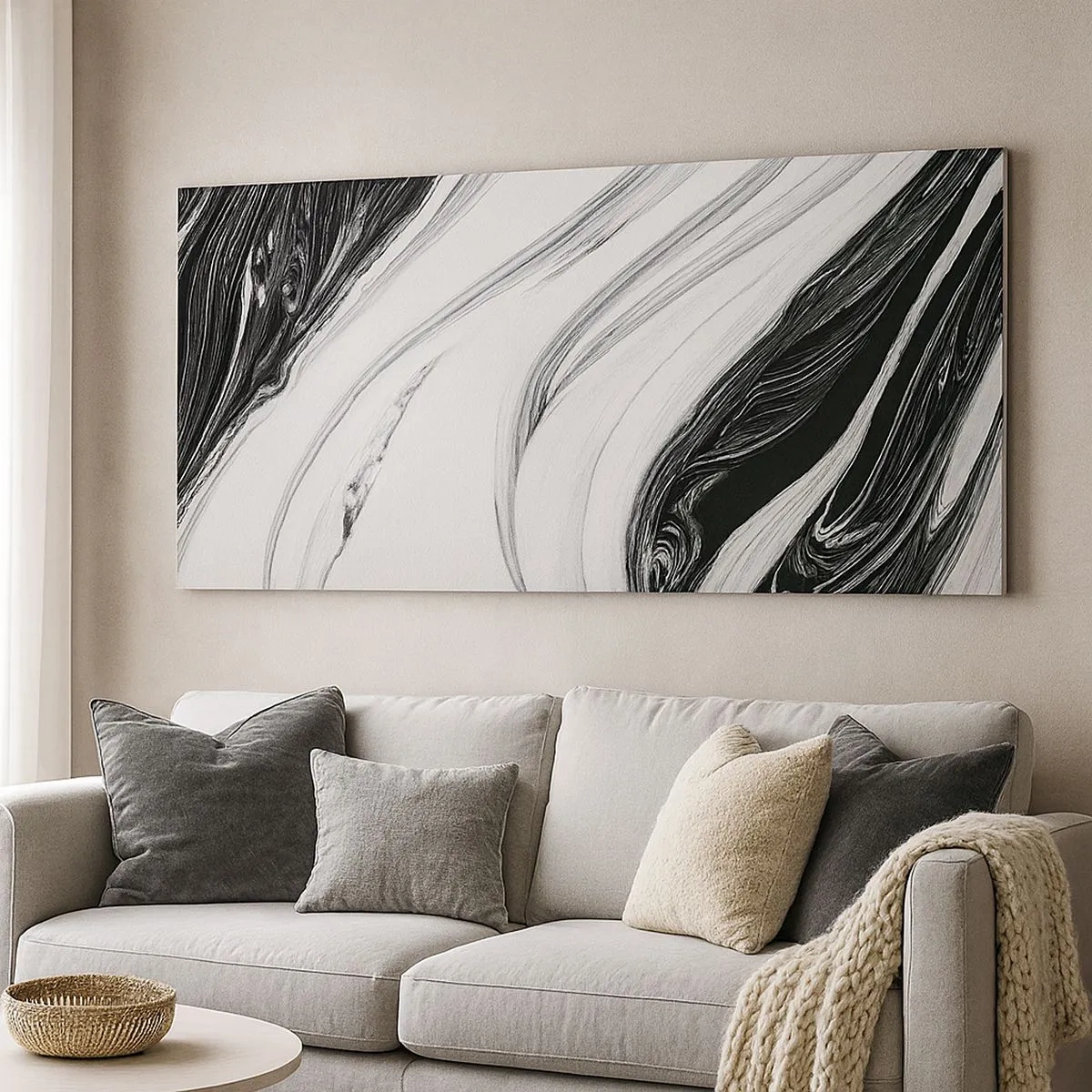 Bild auf Leinwand - Leinwandbild - Kombination aus Gegensätzen - 100x40 cm