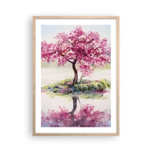 Poster in einem Rahmen aus heller Eiche - Der Ritus des Frühlings - 50x70 cm