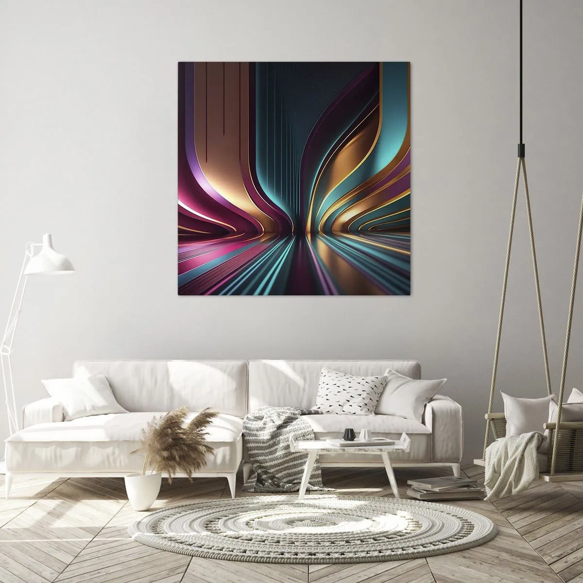 Bild auf Leinwand - Leinwandbild - Architektur des Lichts - 60x60 cm