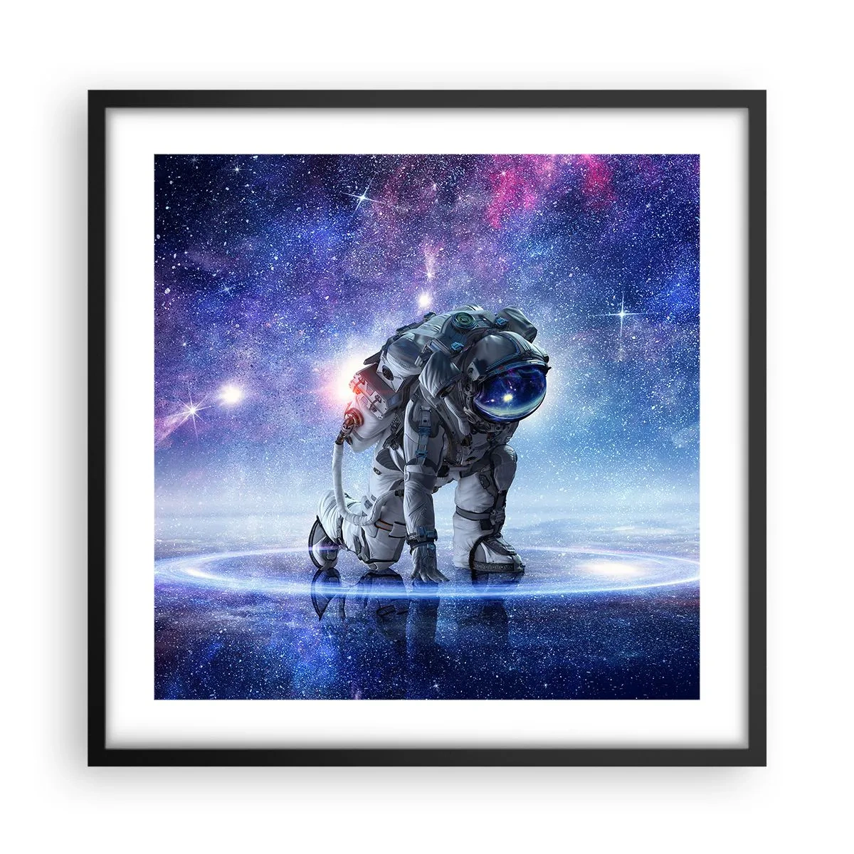 Poster in einem schwarzem Rahmen - Der Sternenhimmel über mir - 50x50 cm