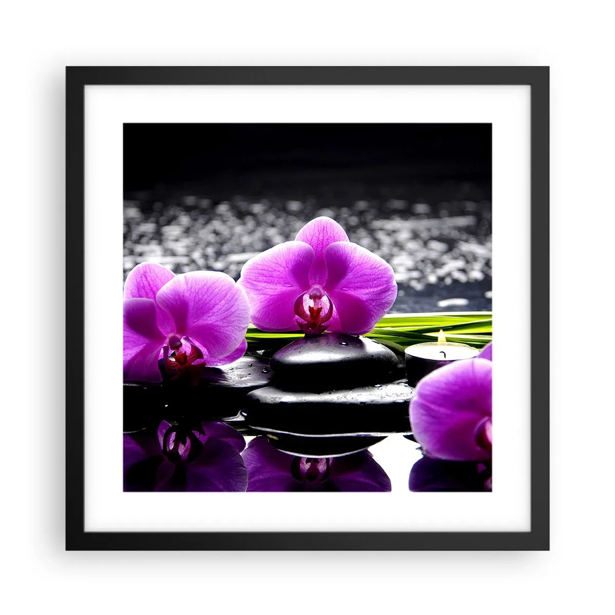 Poster in einem schwarzem Rahmen - In Ruhe ertrinken - 40x40 cm