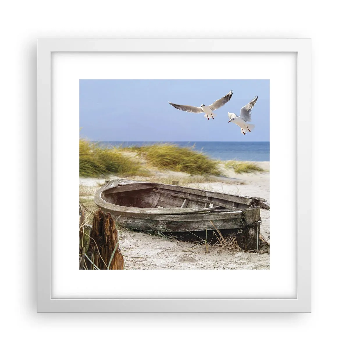 Poster in einem weißen Rahmen - In Wind gebadet - 30x30 cm