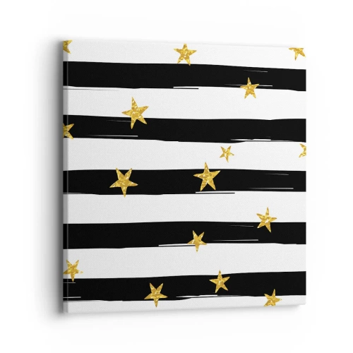 Bild auf Leinwand - Leinwandbild - Wir wurden alle unter einem glücklichen Stern geboren - 40x40 cm