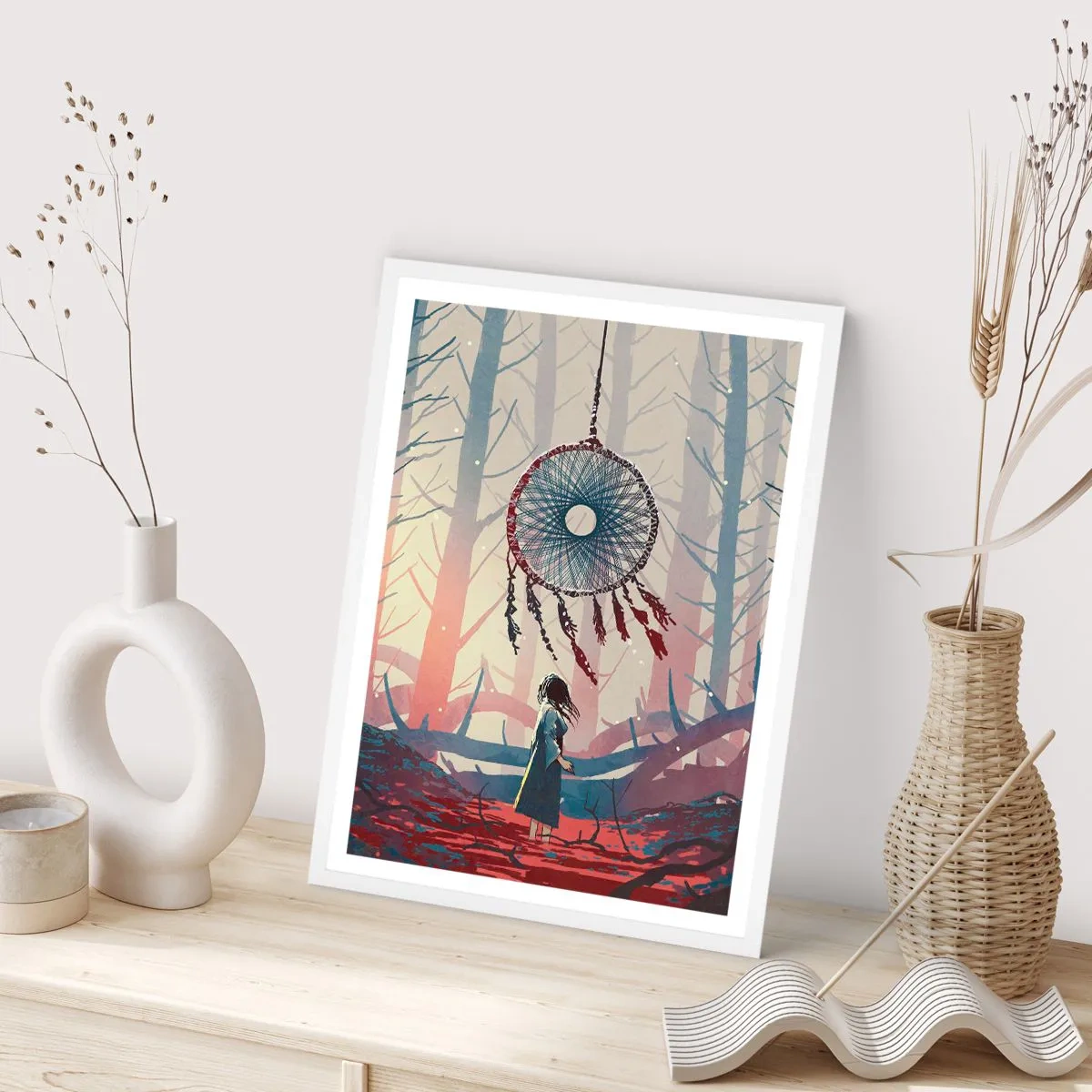 Poster in einem weißen Rahmen - Geheimes Glücksritual - 30x40 cm