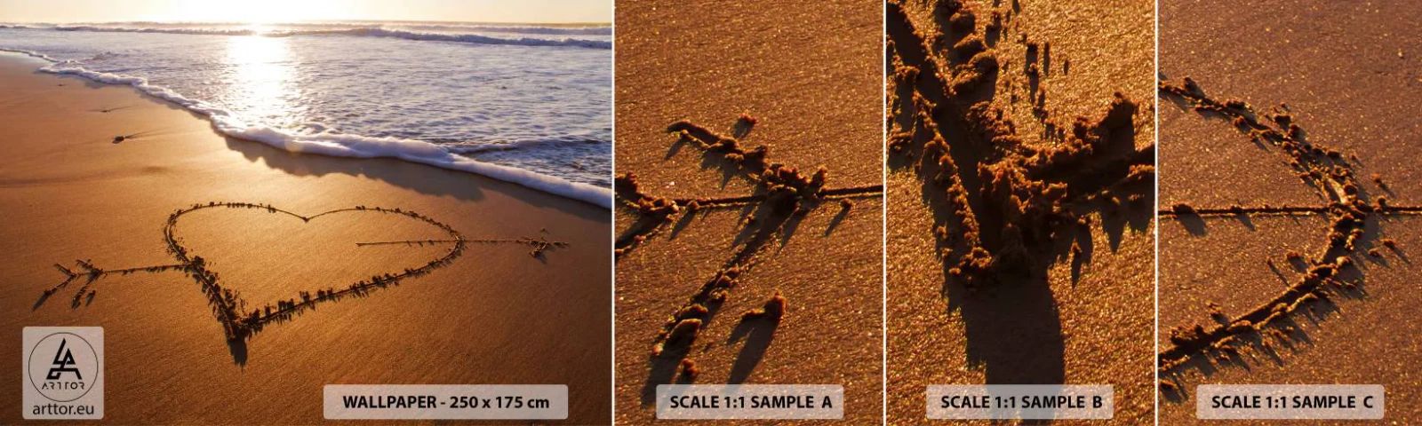 Fototapeten Muster Selbstklebend Deluxe Sticker - Urlaubsgeständnis - Landschaft, Strand, Meer - 100x30 cm