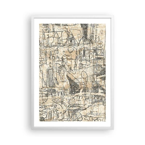 Poster in einem weißen Rahmen - Es wartet darauf, entschlüsselt zu werden - 50x70 cm