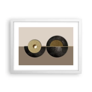 Poster in einem weißen Rahmen - Variationen rund um den Kreis - 40x30 cm