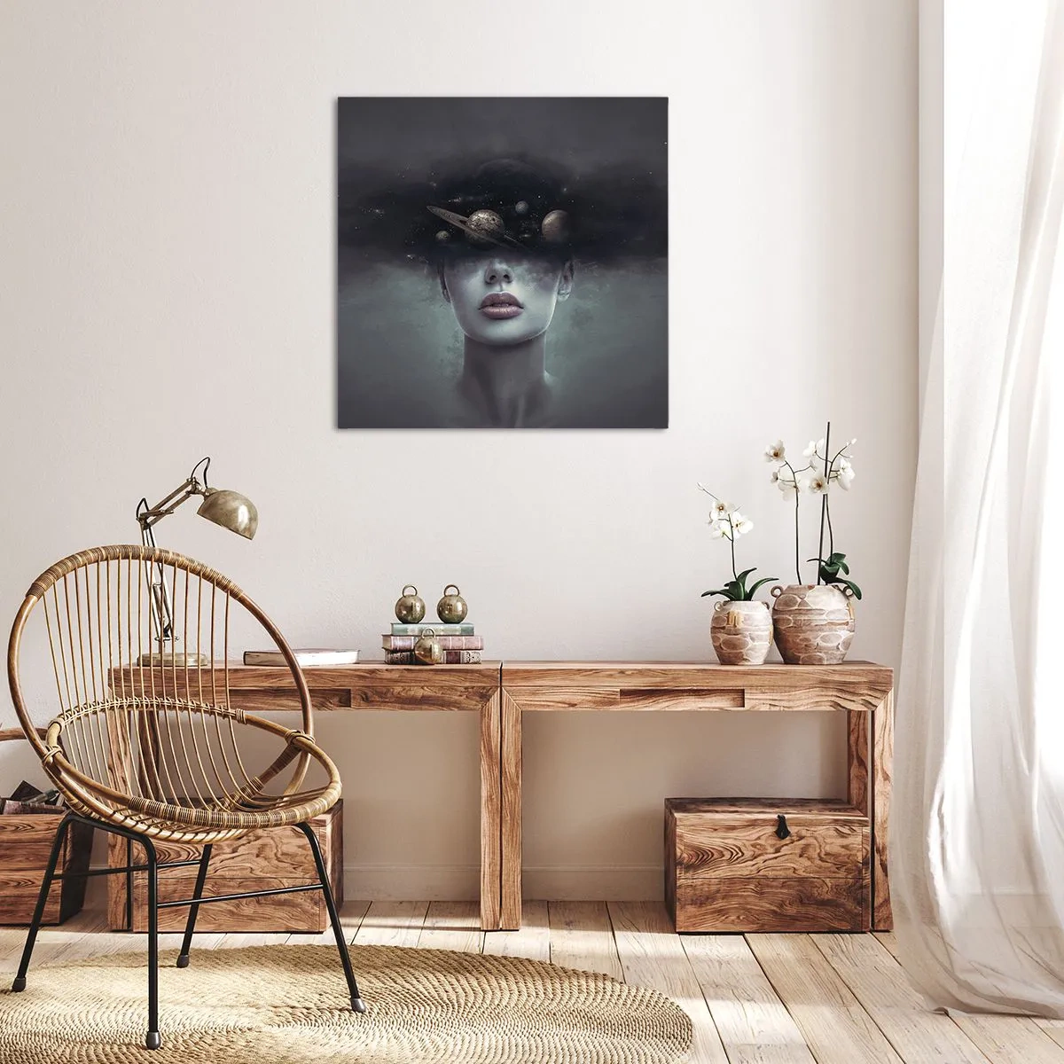 Bild auf Leinwand - Leinwandbild - Und die Planeten spielen verrückt ... - 40x40 cm