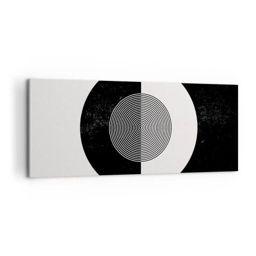 Bild auf Leinwand - Leinwandbild - Harmonie in Schwarz und Weiß - 100x40 cm